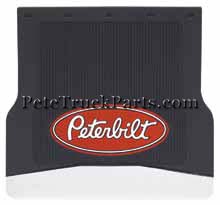 PETERBILT MUDFLAP-BLACK TAPER/CH MD-P66CF PETERBILT MUDFLAP-BLACK TAPER/CH MD-P66CF